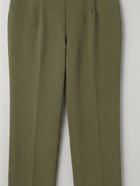Alfred Dunner Olive Straight-Leg Dress Pants